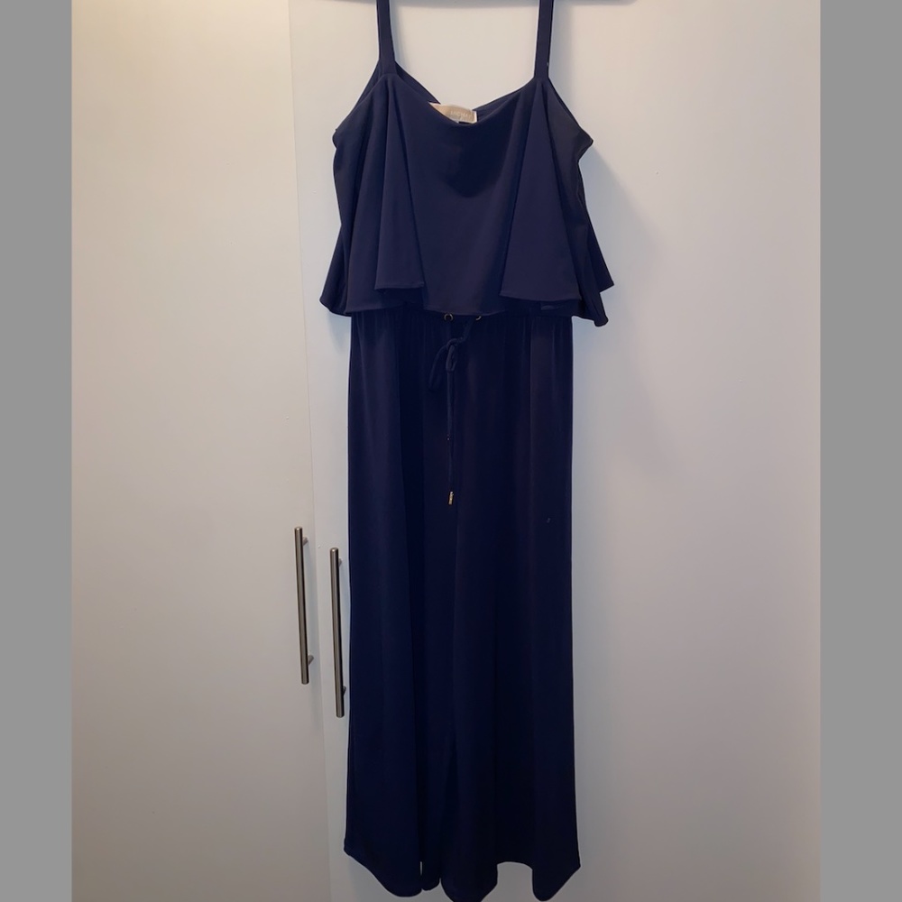 MICHAEL Michael Kors navy blue drawstring jumpsuit